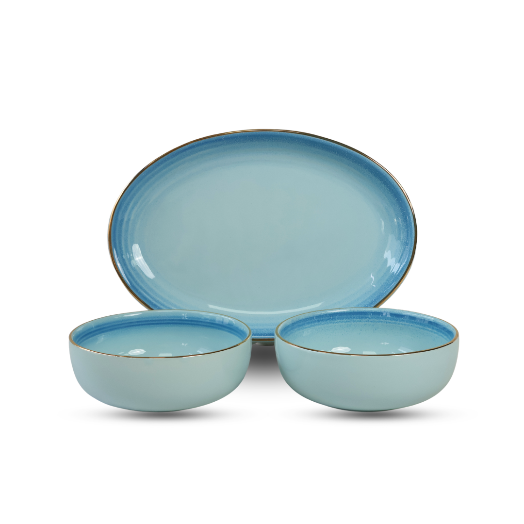 Sky Blue Dinner Set – 20 Pieces