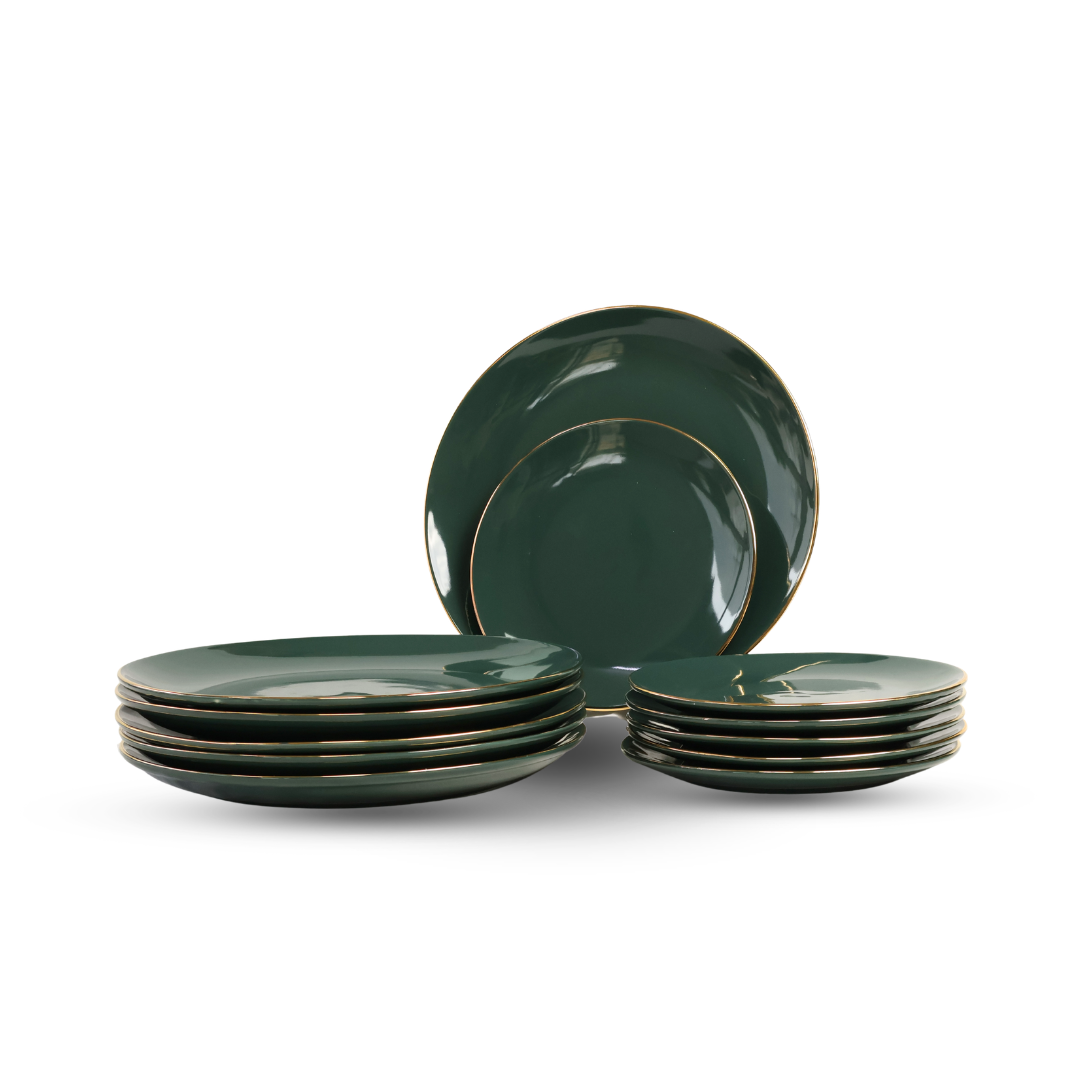 Deep Emerald Green Dinner Set – 20 Pieces
