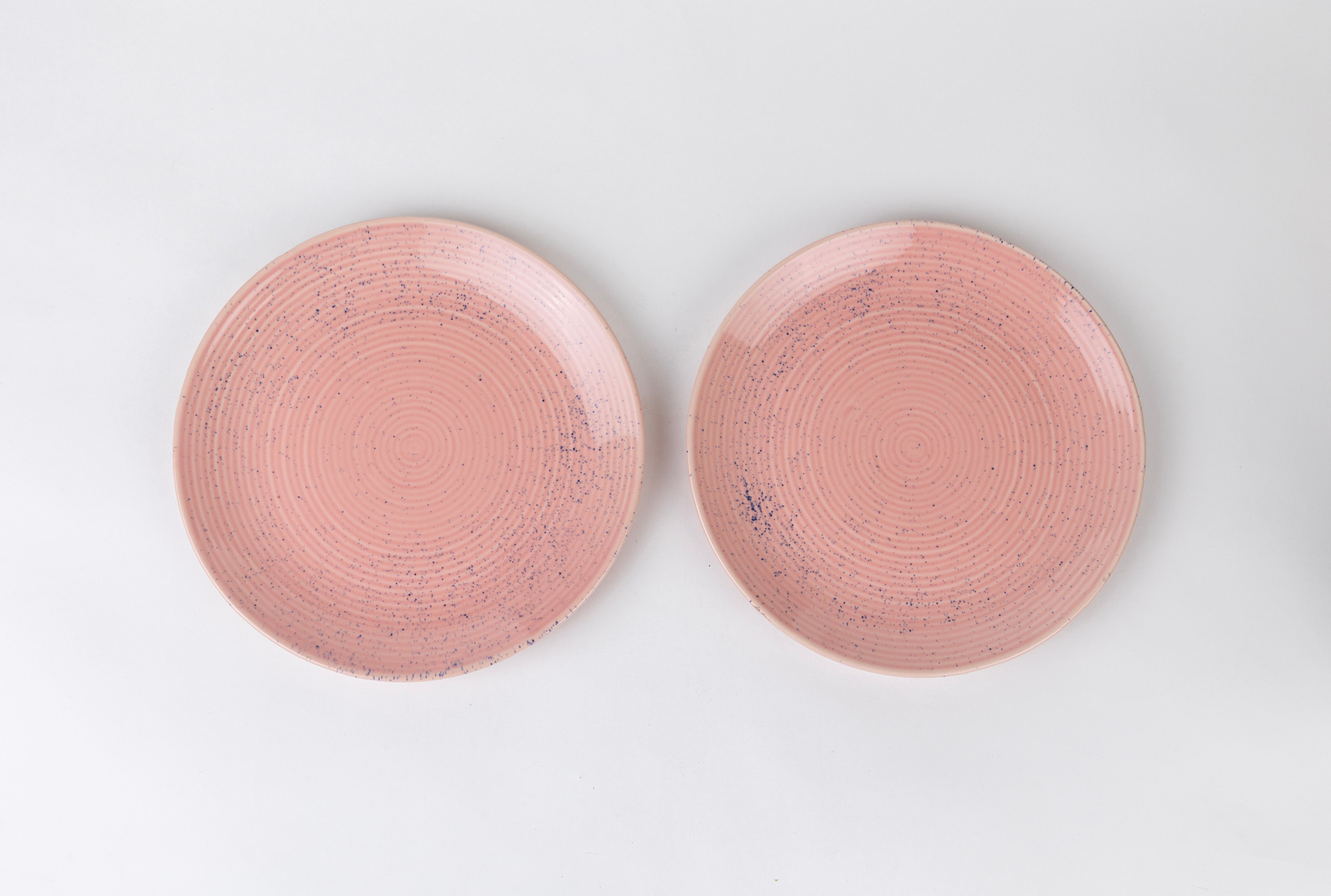 Pink Spiral Dinner Set Ceramic