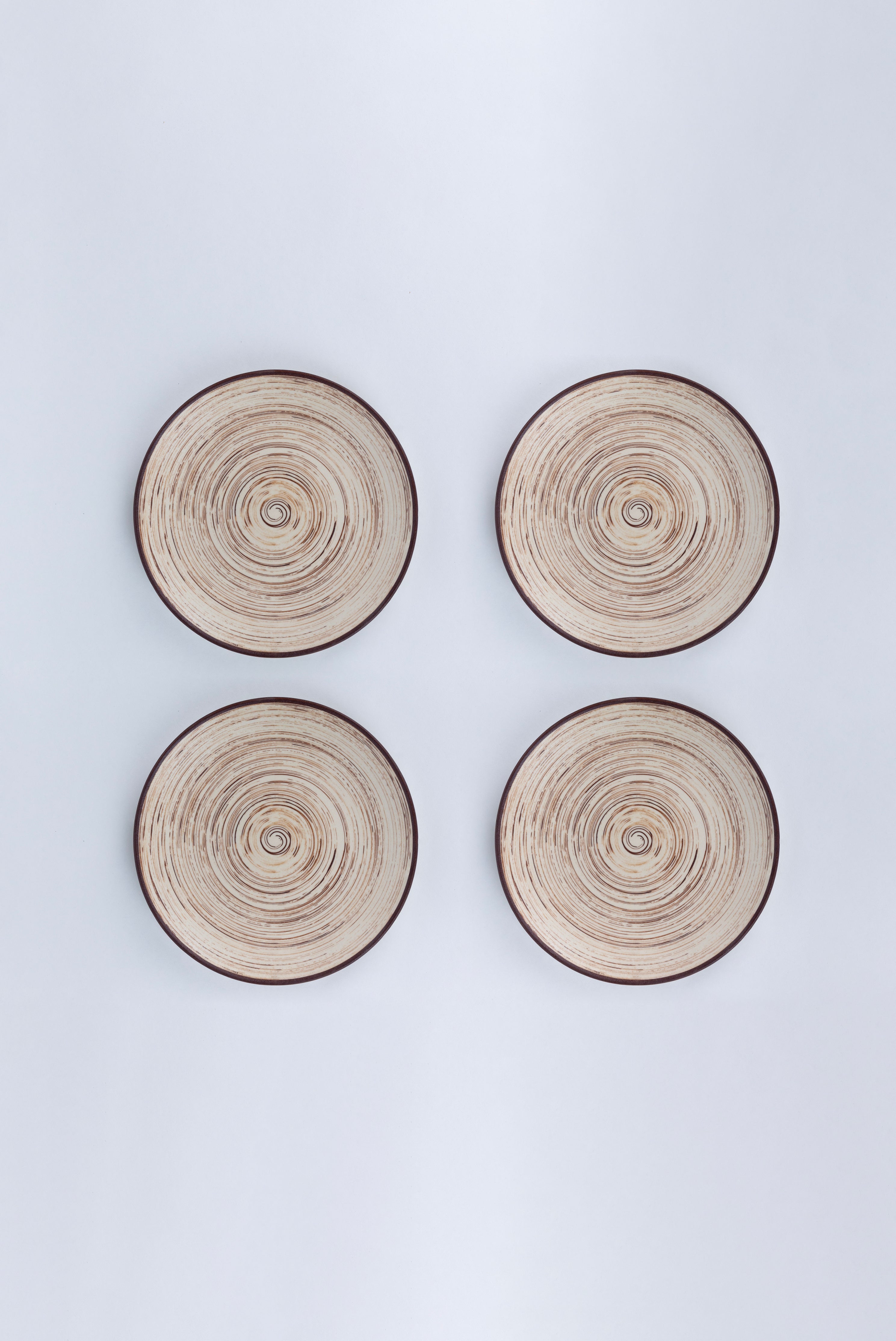 White Spiral Dinner Set Ceramic