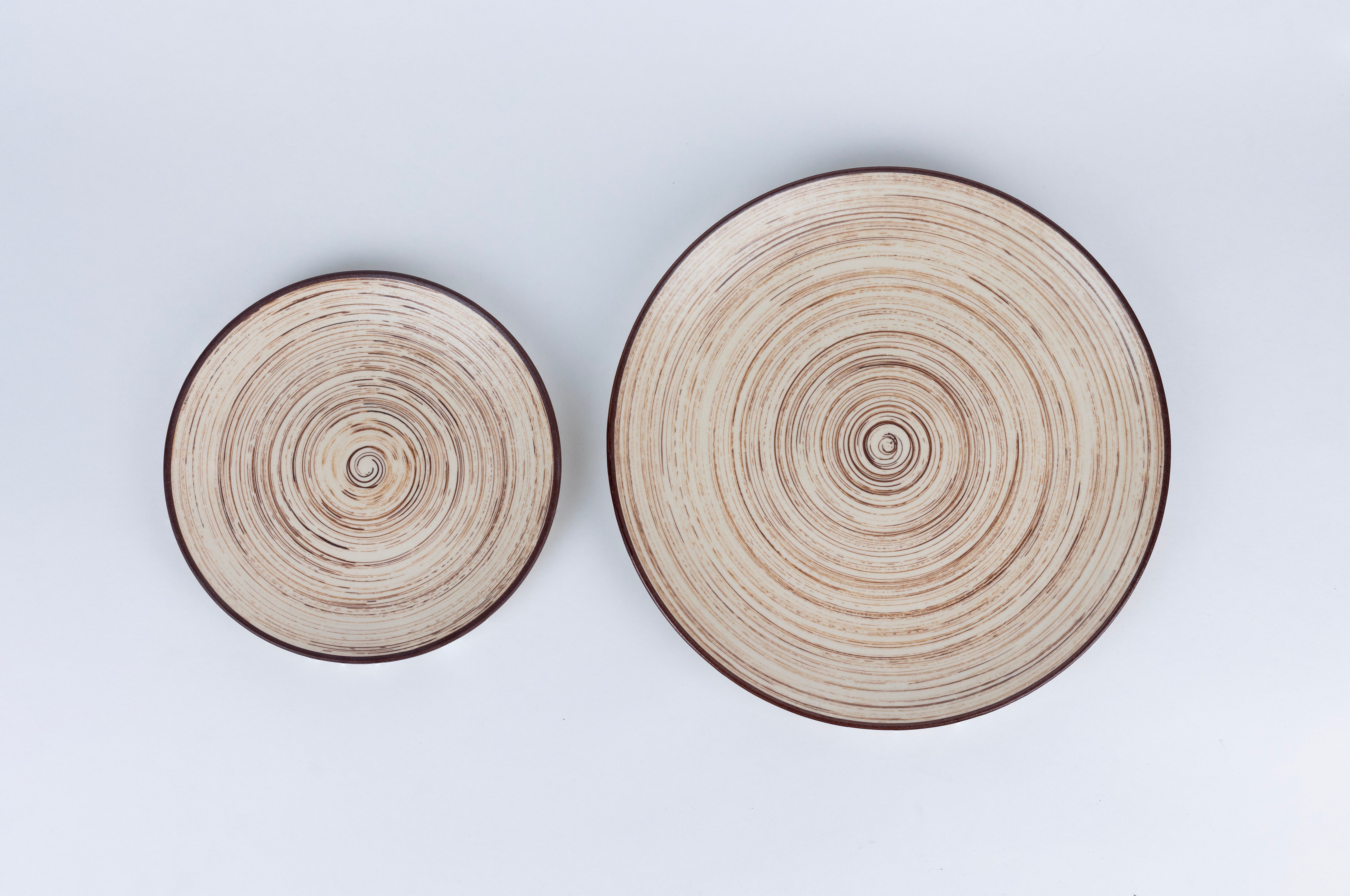 White Spiral Dinner Set Ceramic