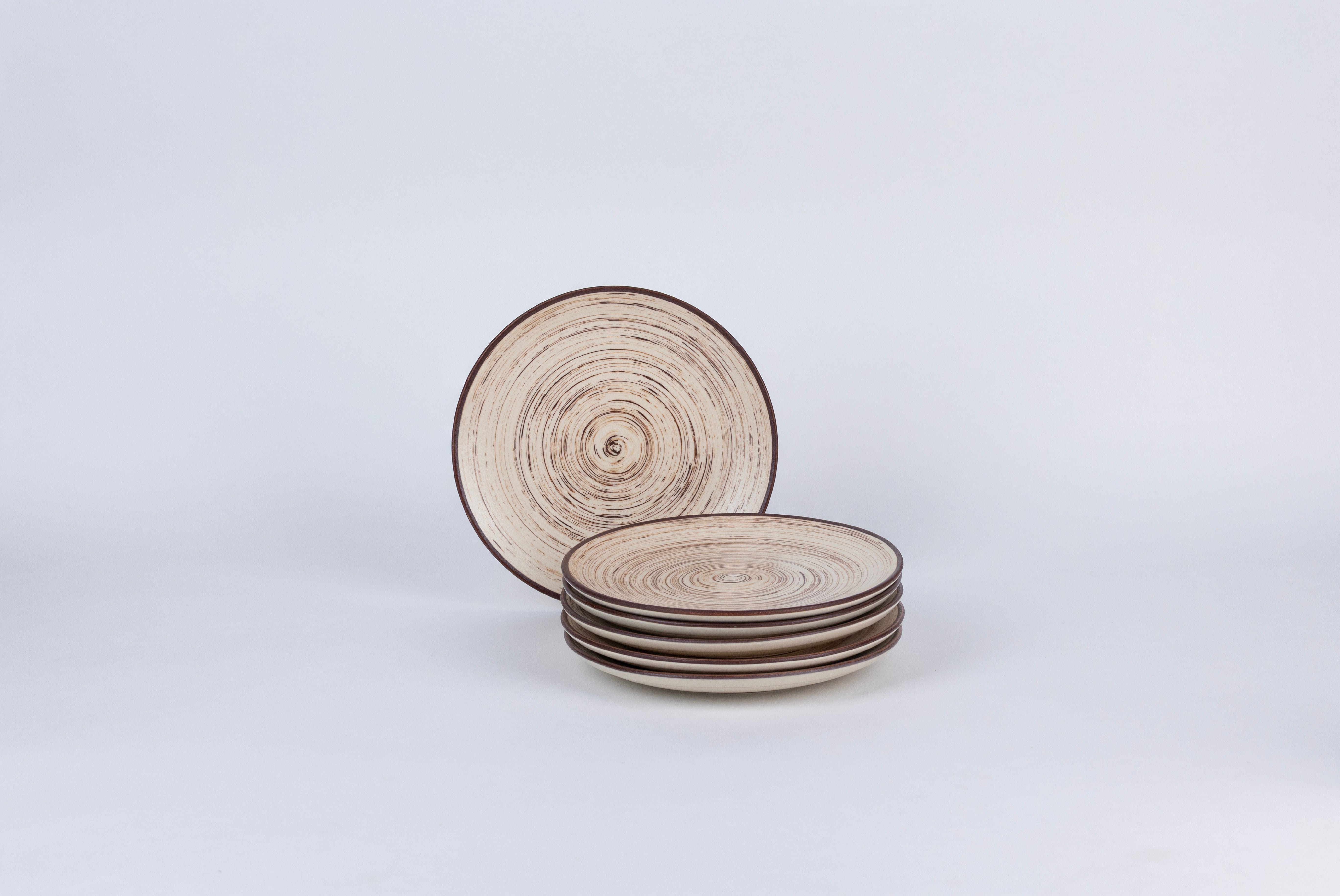 White Spiral Dinner Set Ceramic