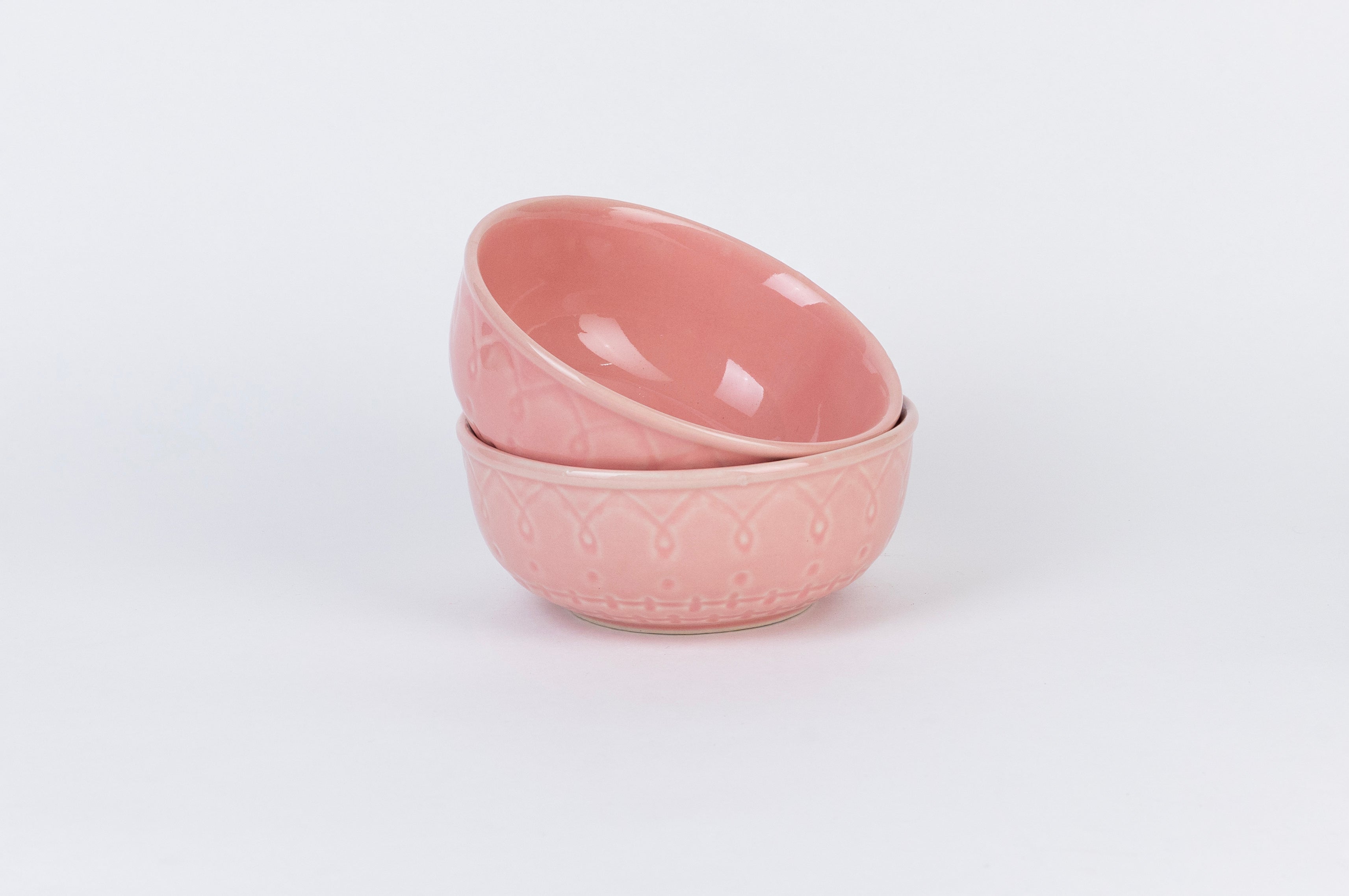 Pink Spiral Dinner Set Ceramic