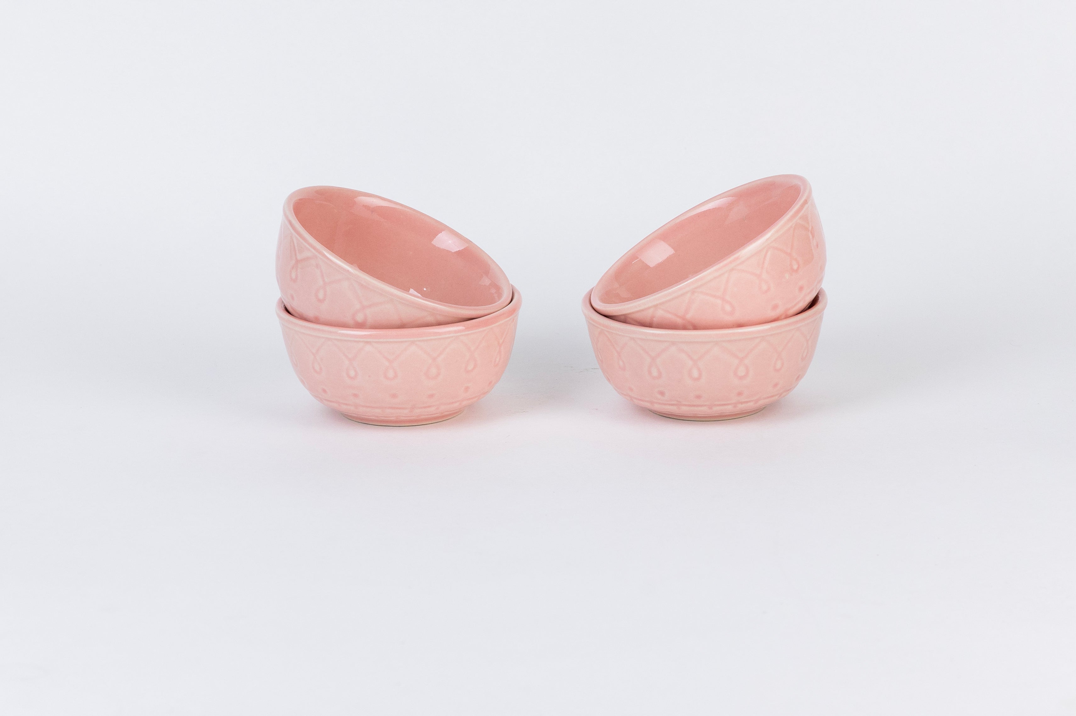 Pink Spiral Dinner Set Ceramic