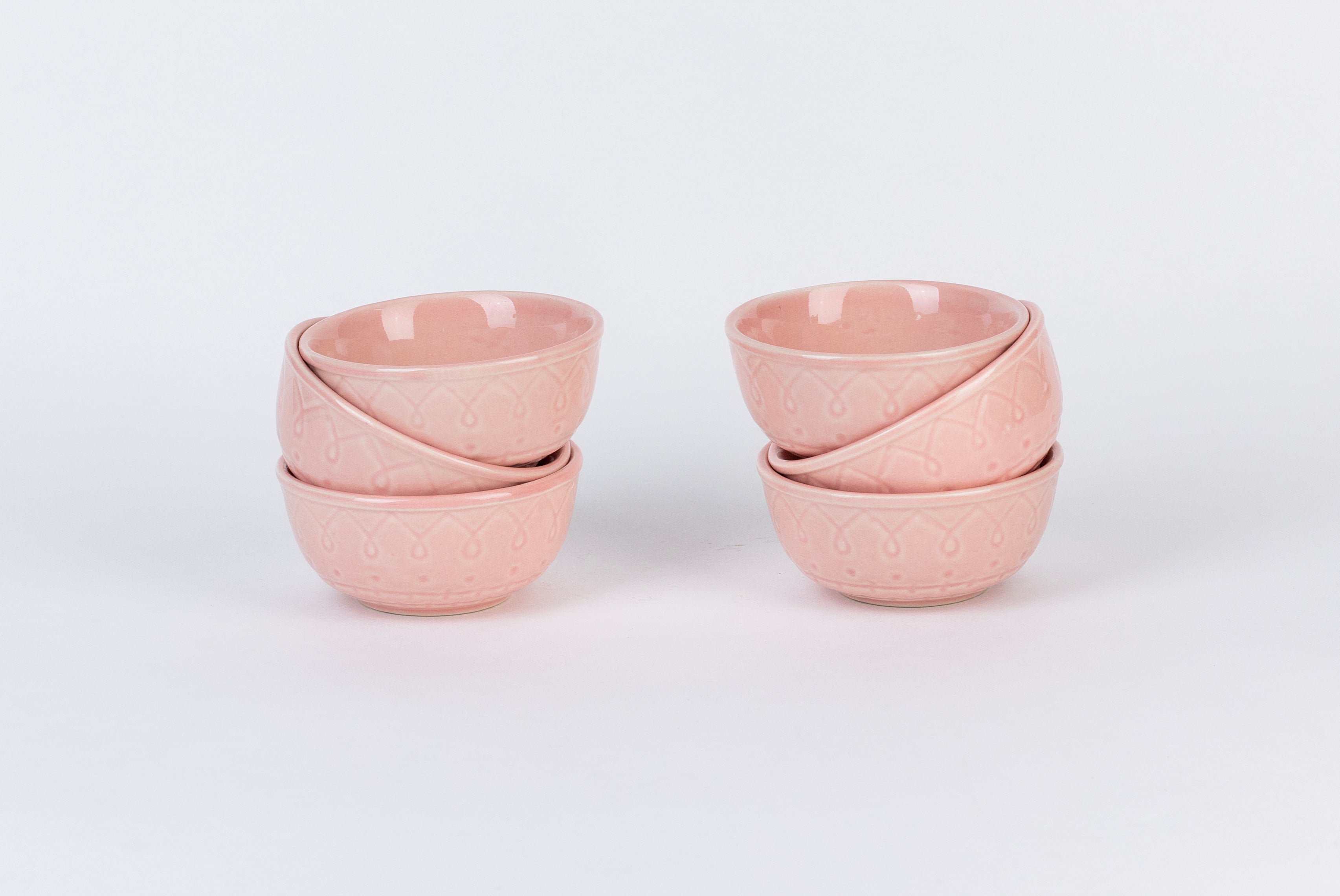 Pink Spiral Dinner Set Ceramic