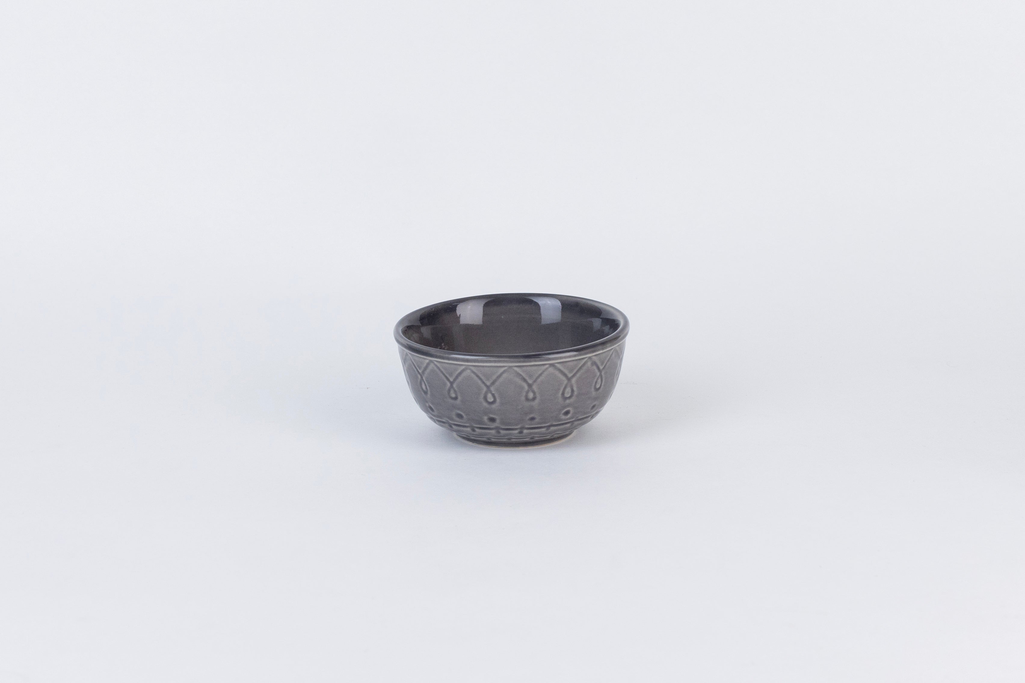 Grey Embossed Dinner Set Ceramic
