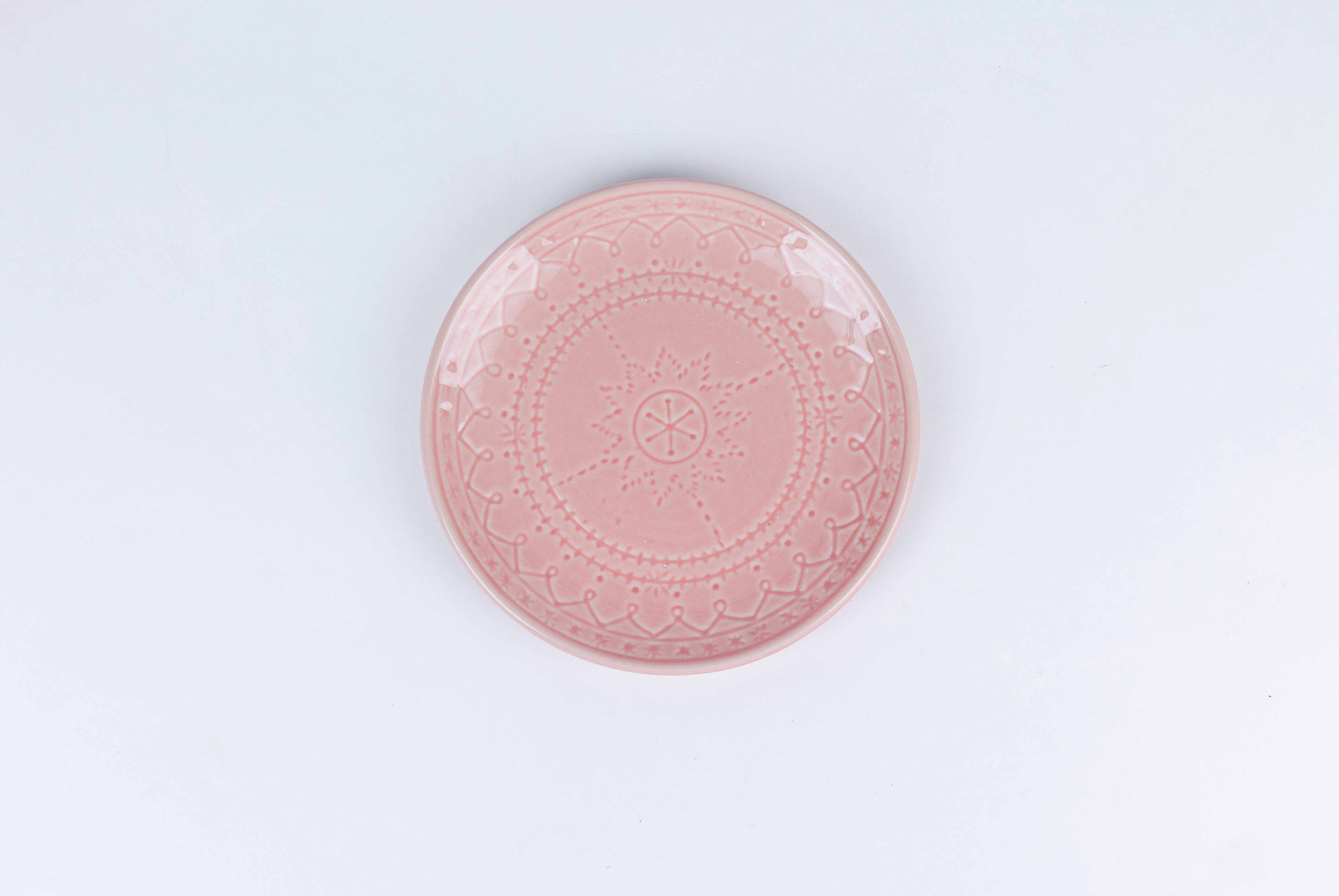 Pink Spiral Dinner Set Ceramic