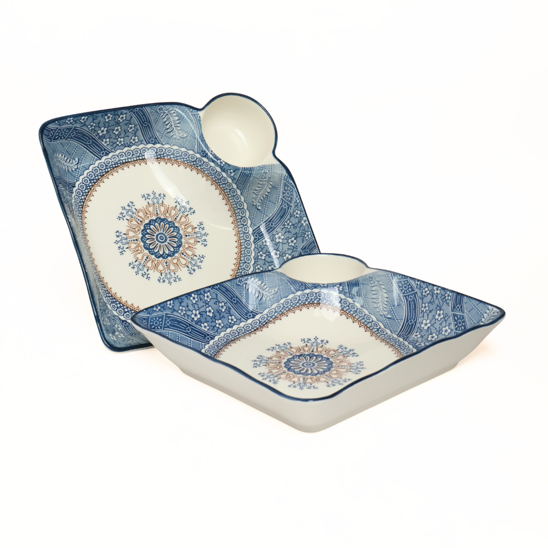 Heritage Blue Chip and Dip Platter