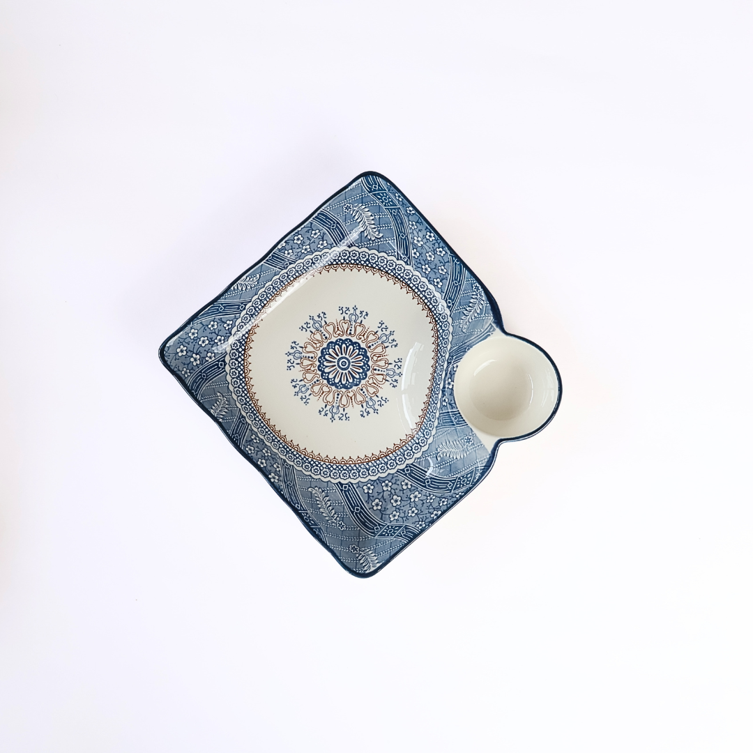 Heritage Blue Chip and Dip Platter