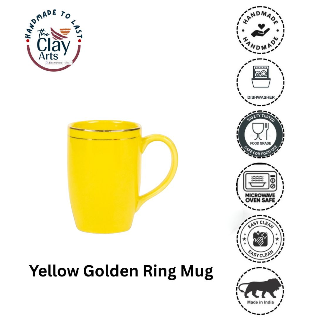Yellow Gold Ring Mug – Premium Ceramic