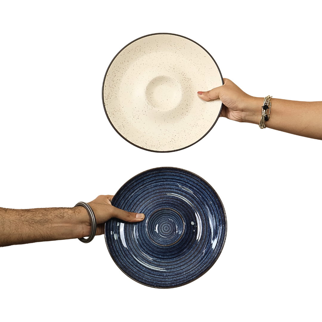 Ceramic Chip Dip Platter