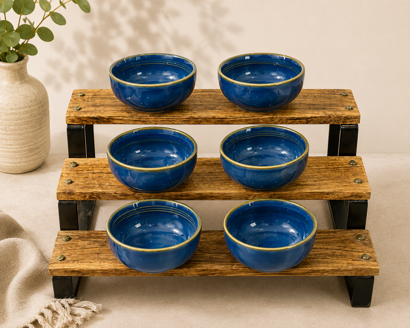 Royal Blue Ceramic Dinnerware Set