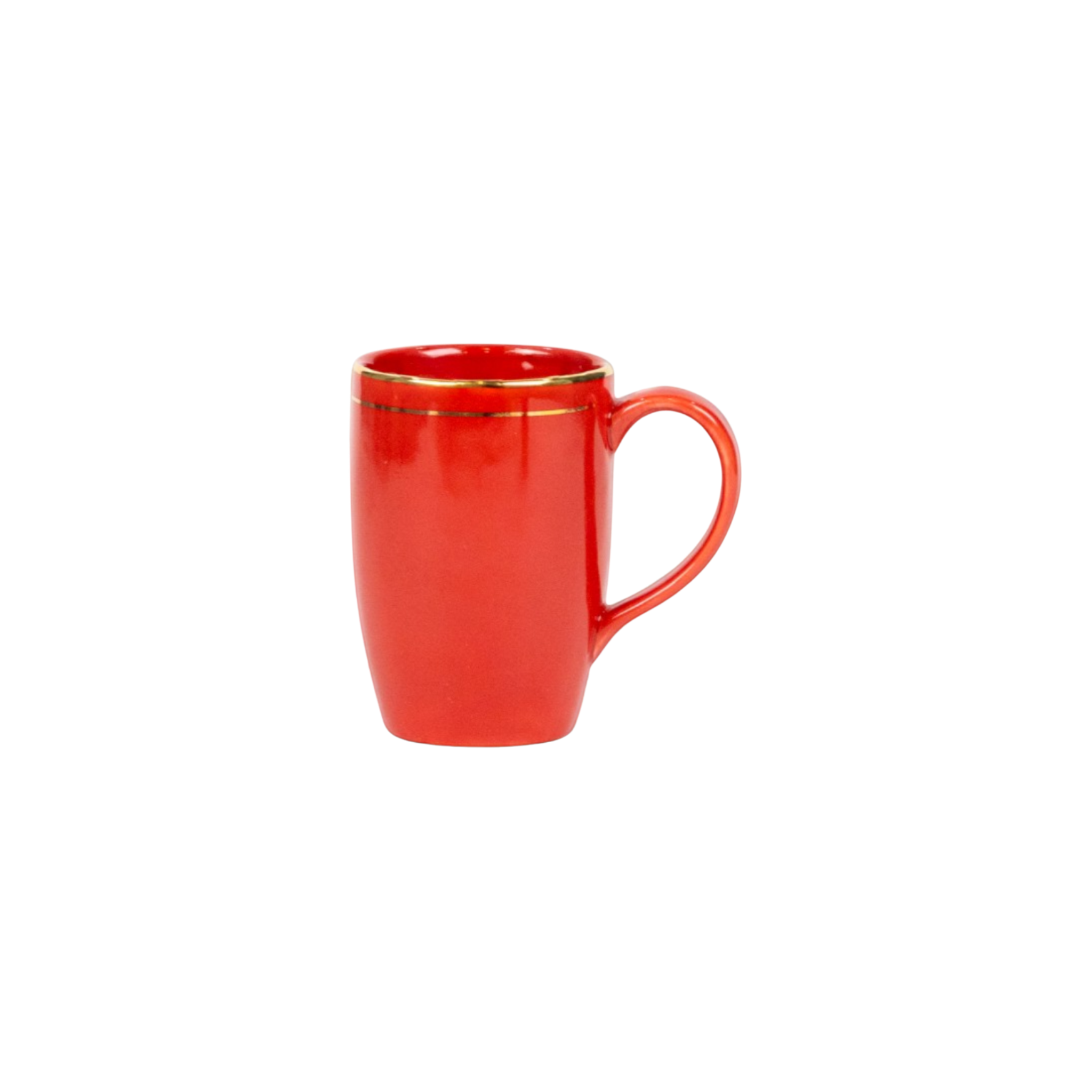 Red Gold Lining  Mug (Porcelain)