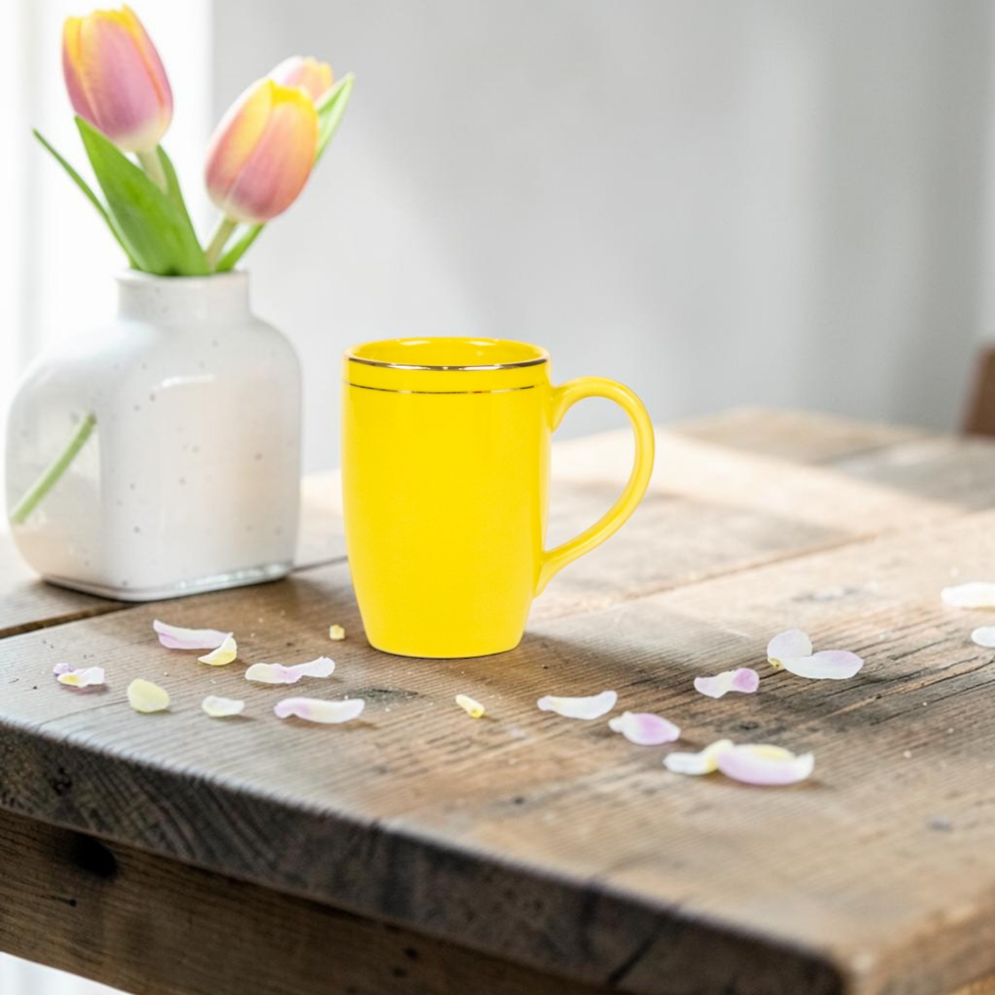 Yellow Gold Ring Mug – Premium Ceramic