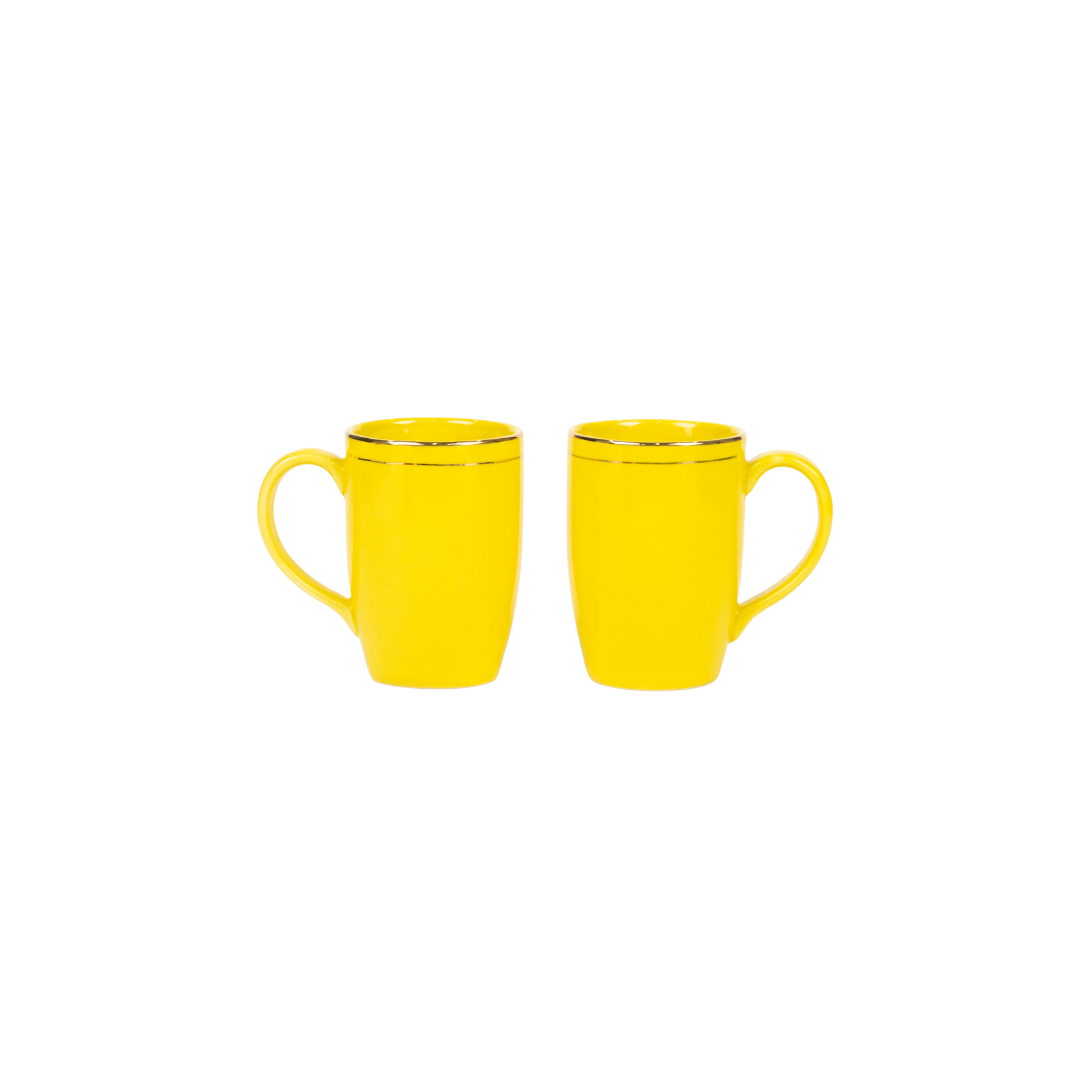 Yellow Gold Ring Mug Set of 2 – Premium Ceramic