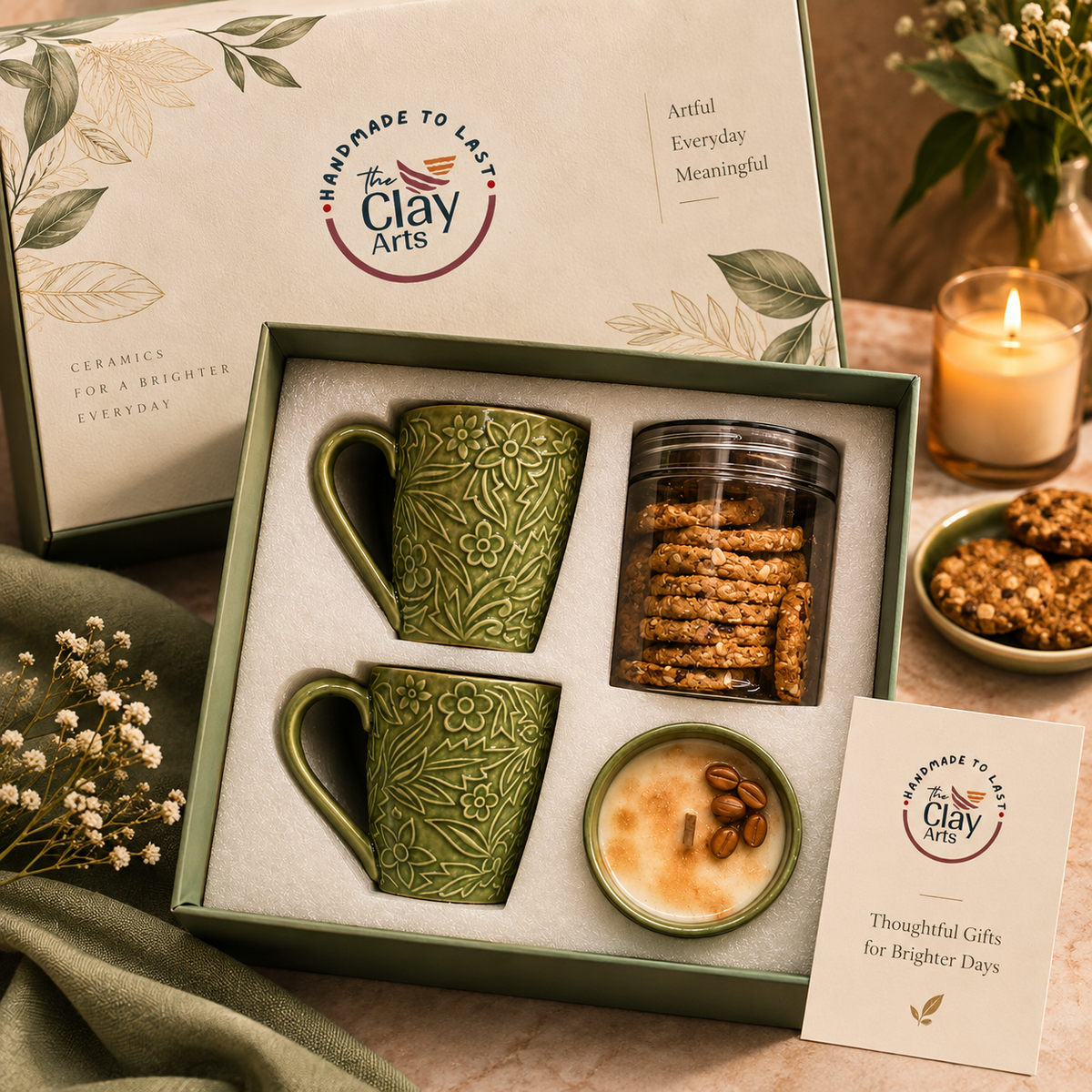 Mug, Cookie & Candle Gift Set