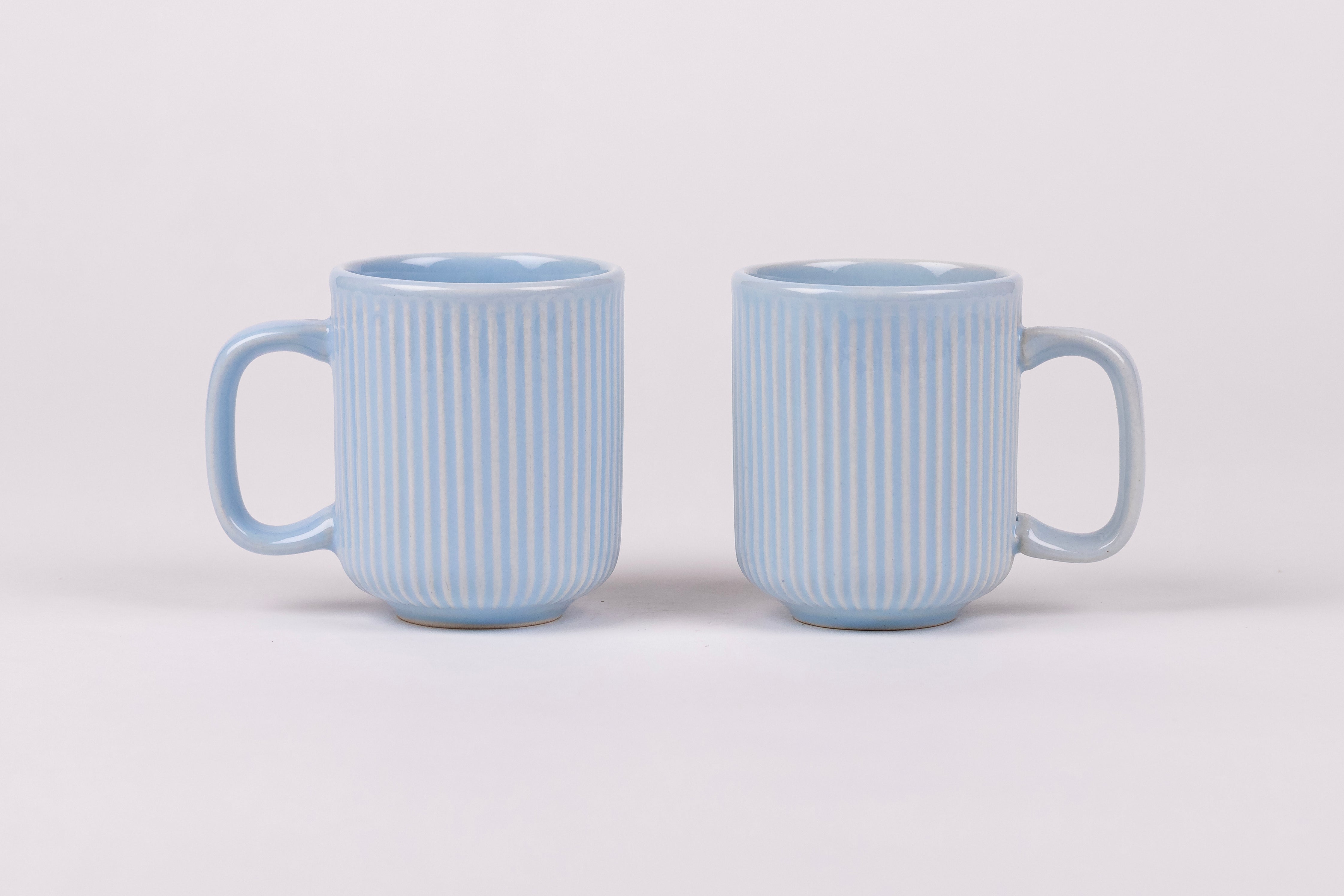 Ice Blue Mugs Ceramic- Set of 2