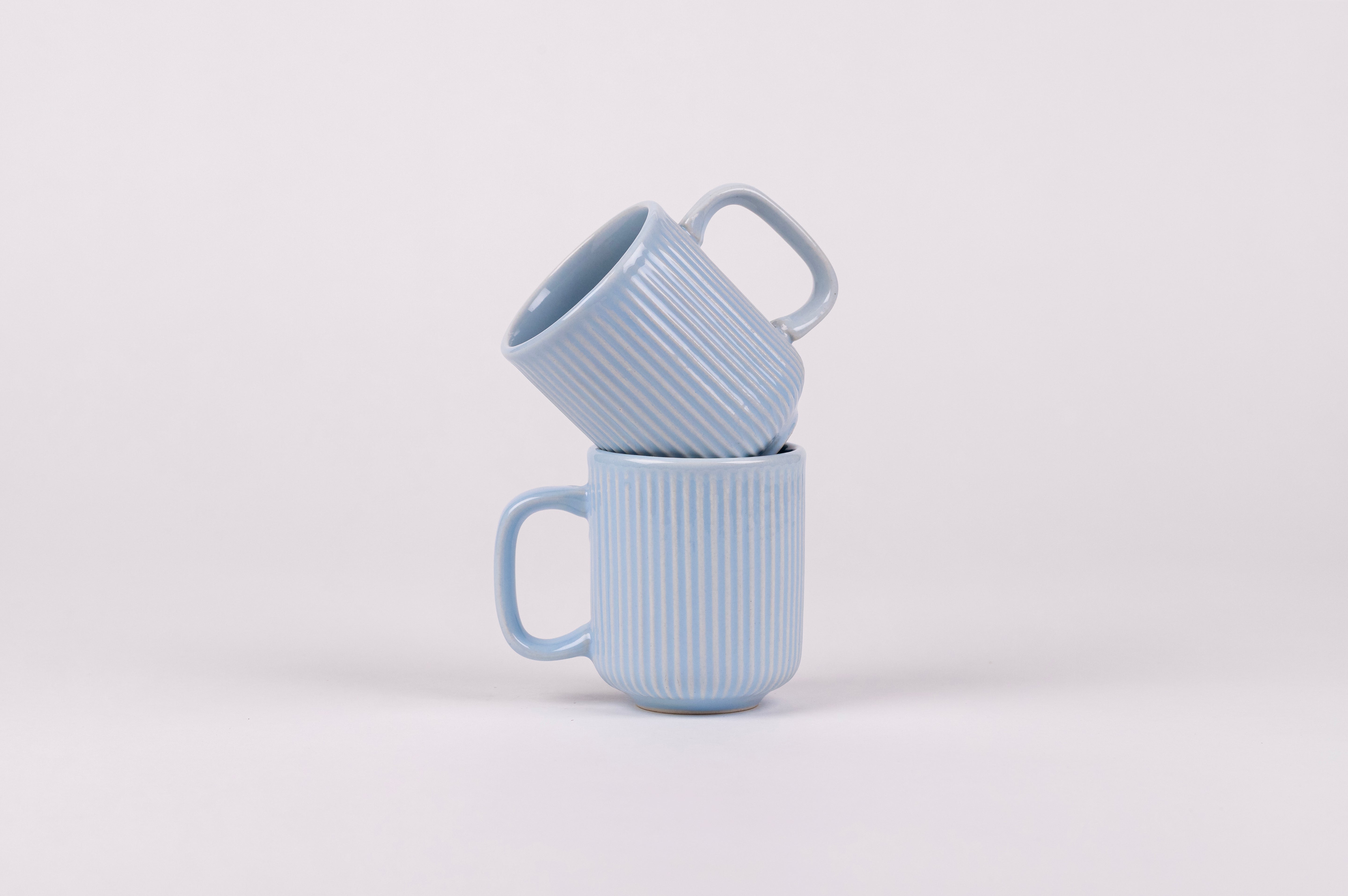 Ice Blue Mug Set Ceramic