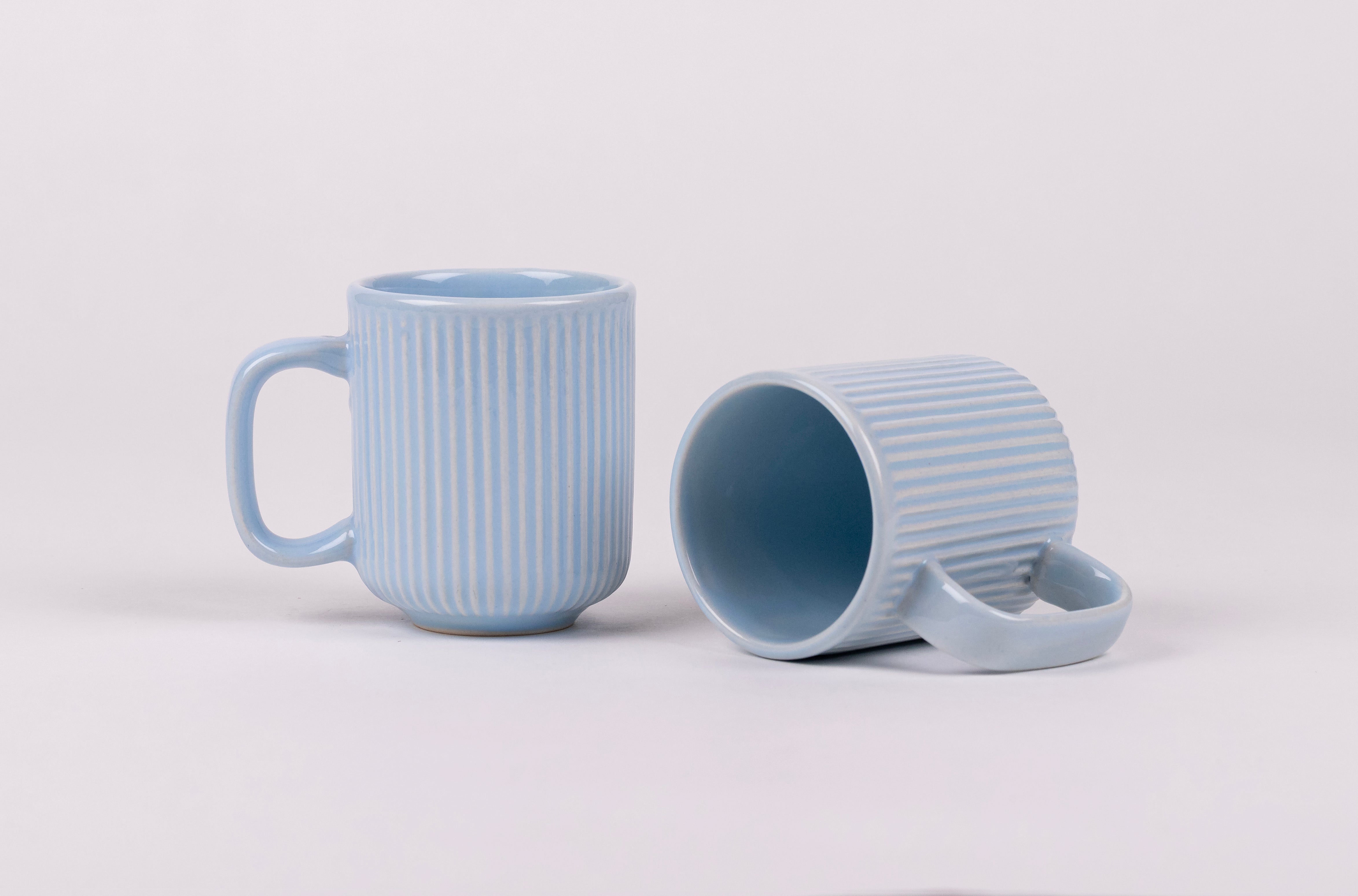 Ice Blue Mug Set Ceramic