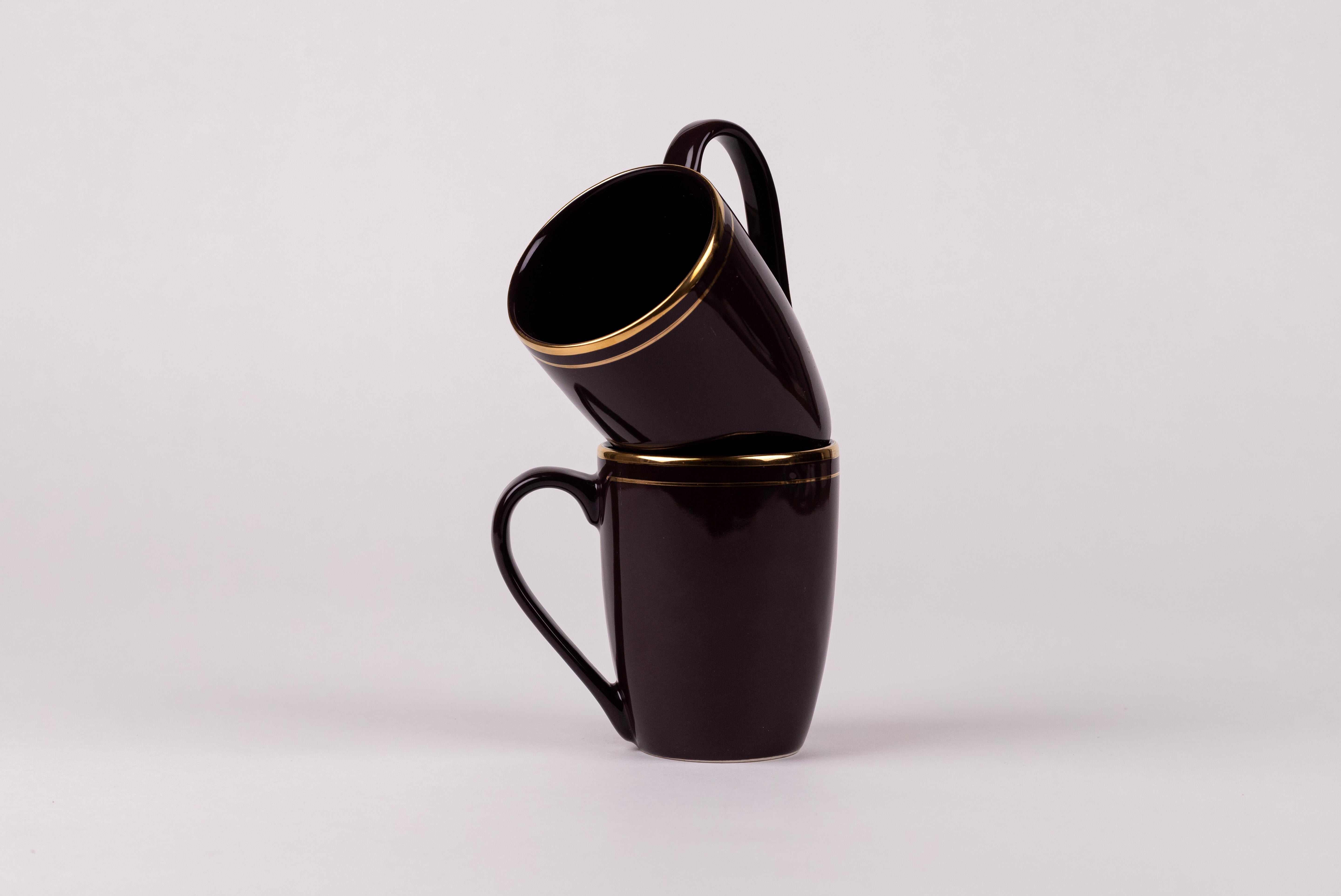 Purple Gold Lining Mug Set