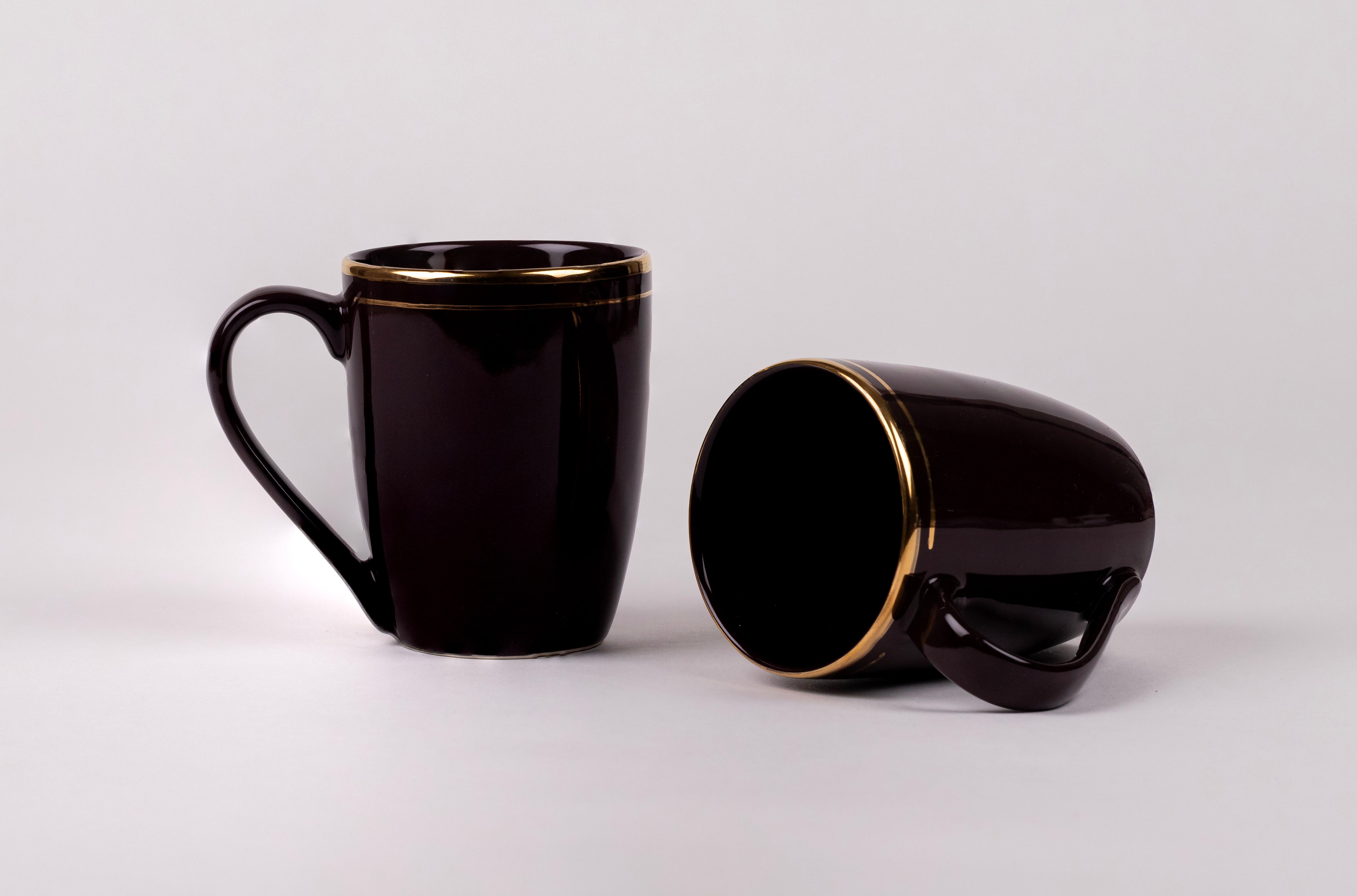 Purple Gold Lining Mug Set