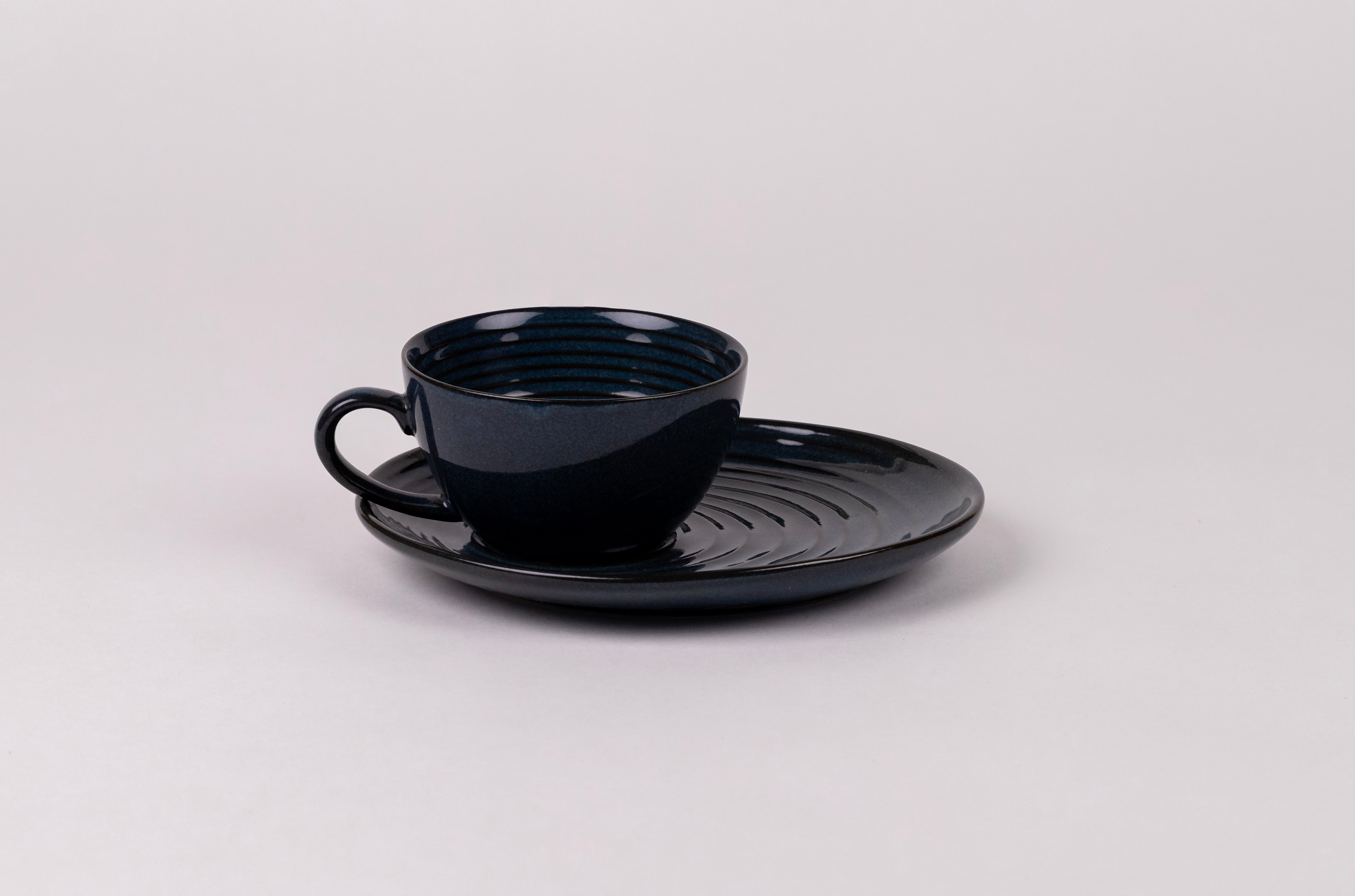 Midnight Blue Cappuccino Cup & Saucer