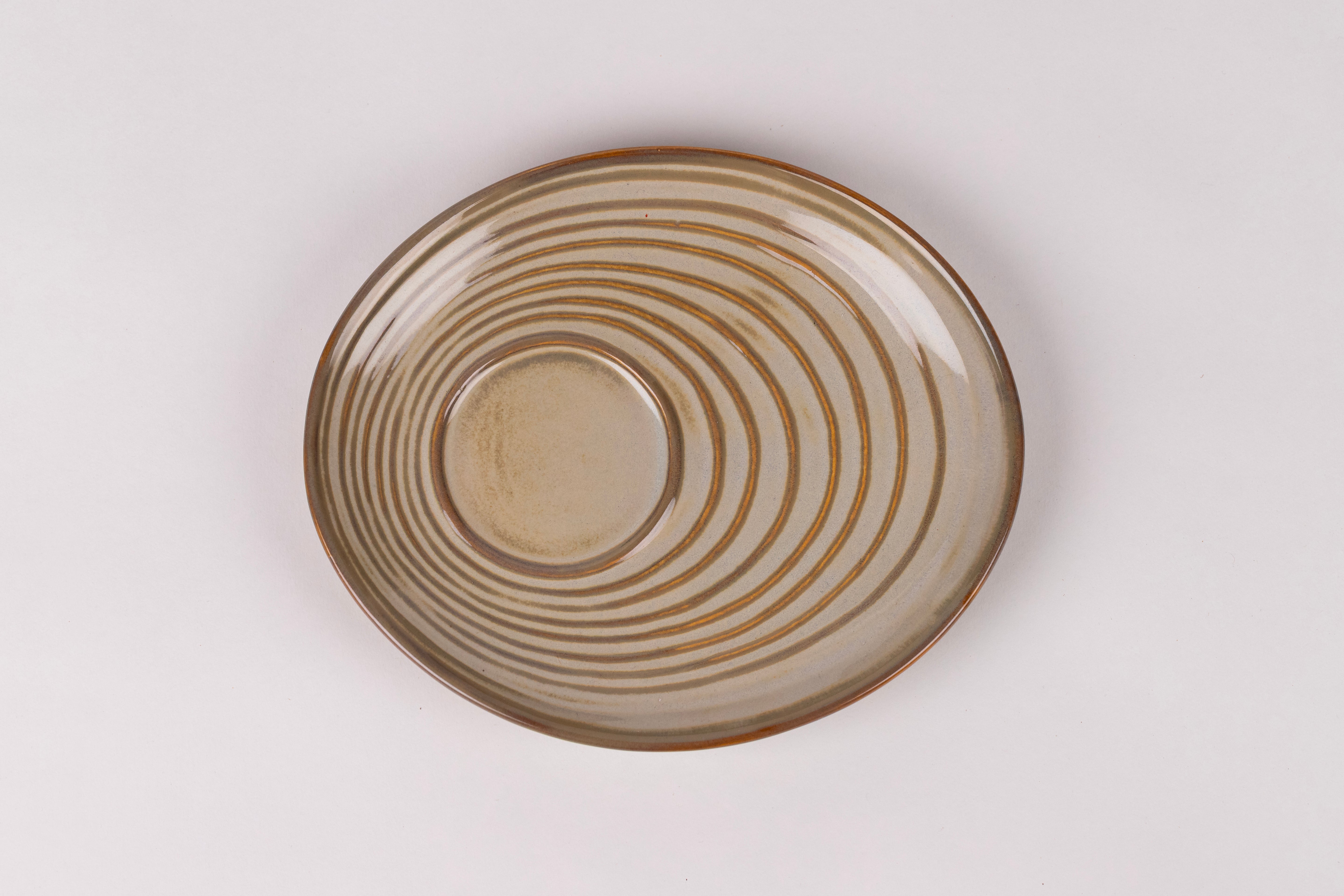 Beige Cappuccino Cup & Saucer