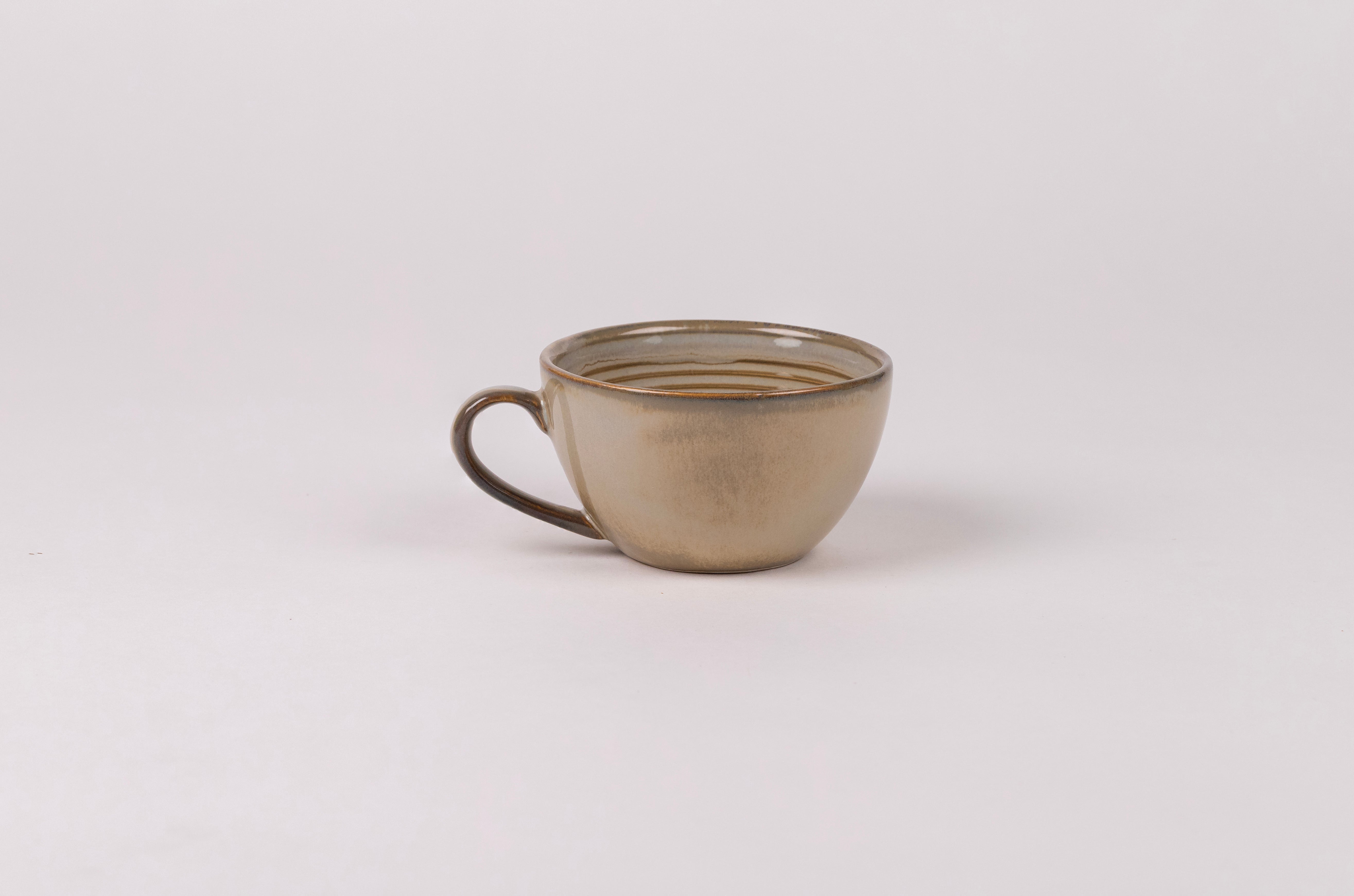 Beige Cappuccino Cup & Saucer