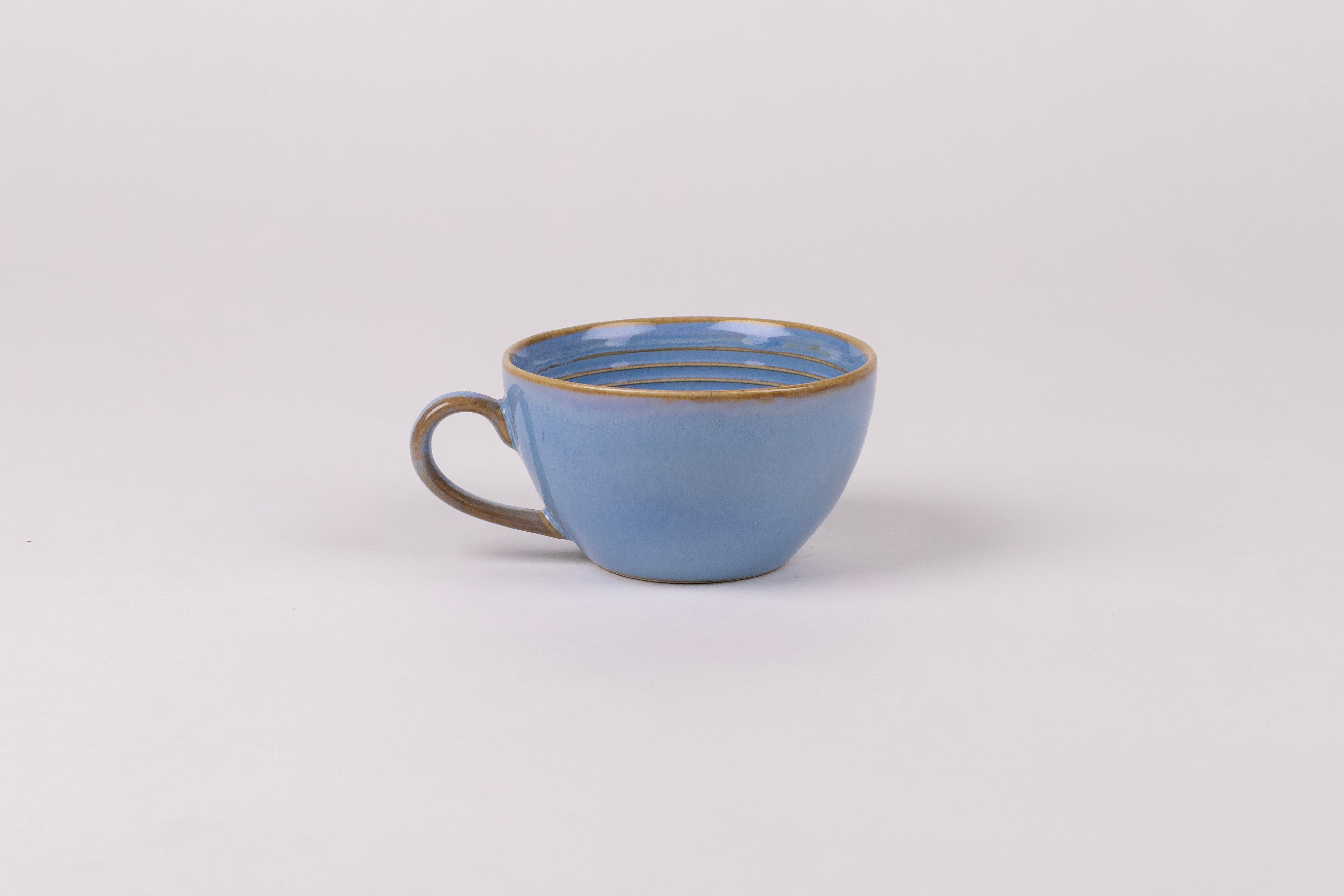 Sky Blue Cappuccino Cup & Saucer