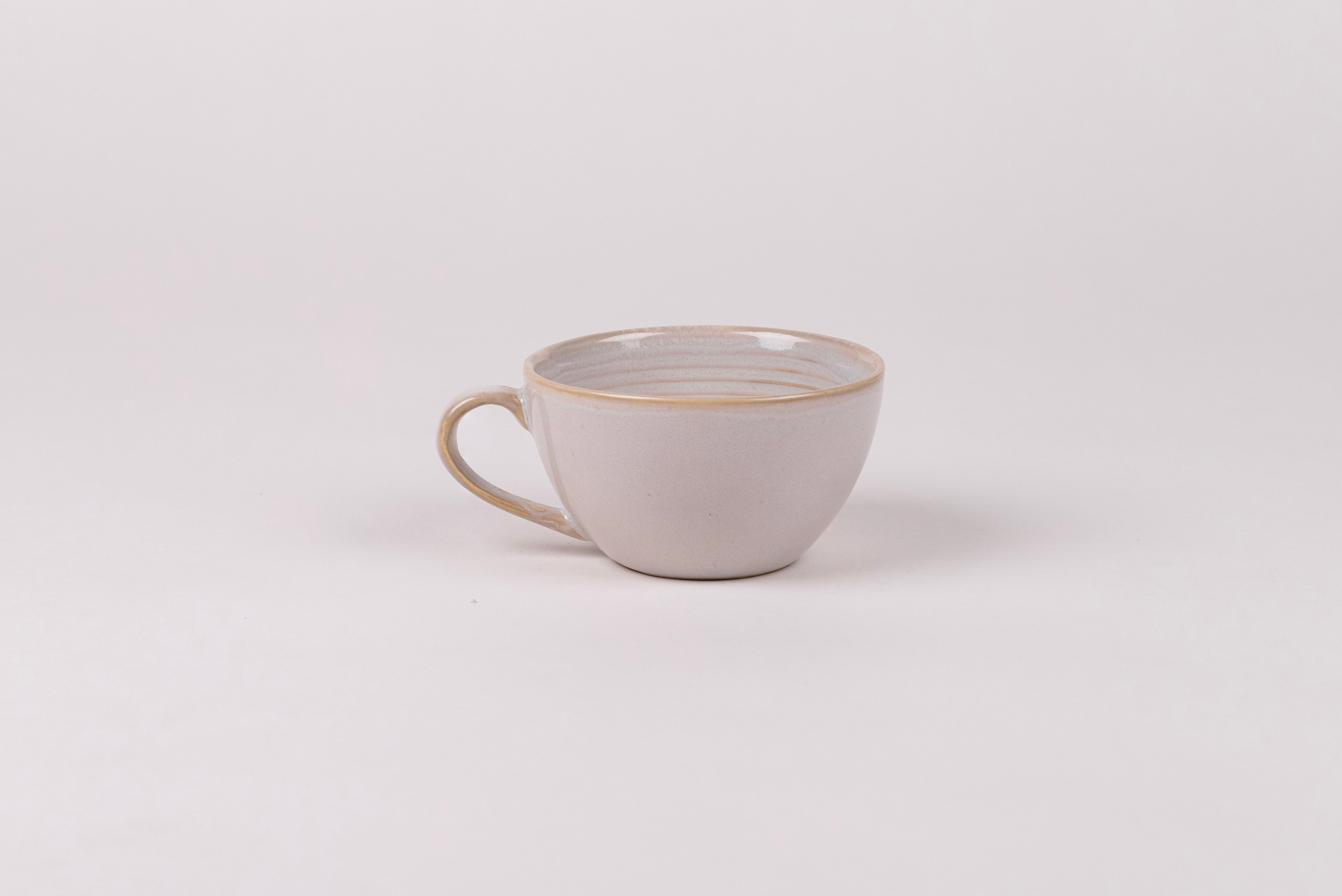 Ivory White Cappuccino Cup & Saucer