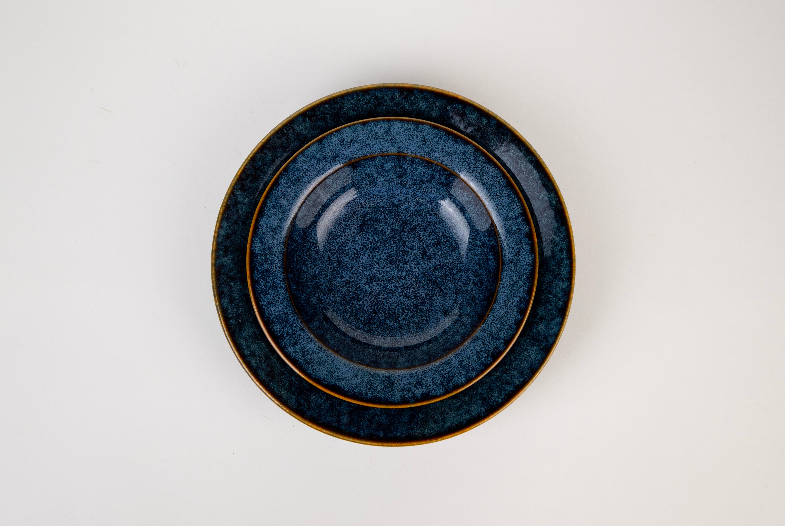 Reactive Blue Pasta Plates