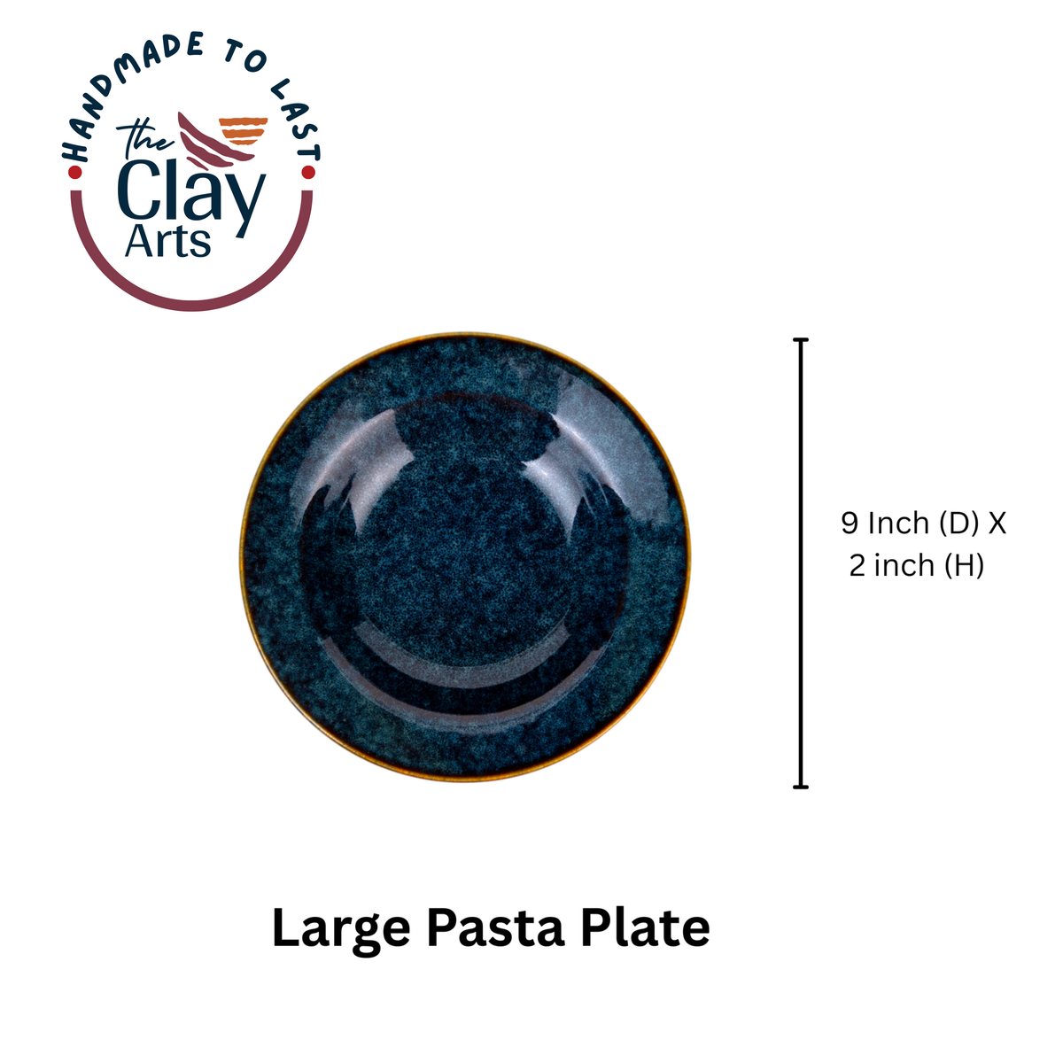 Reactive Blue Pasta Plates