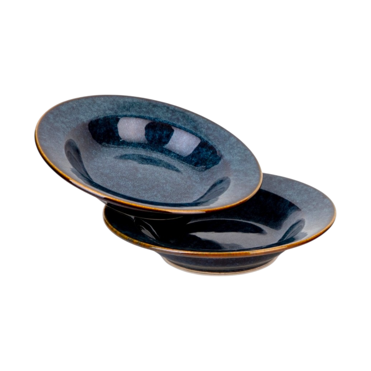 Reactive Blue Pasta Plates