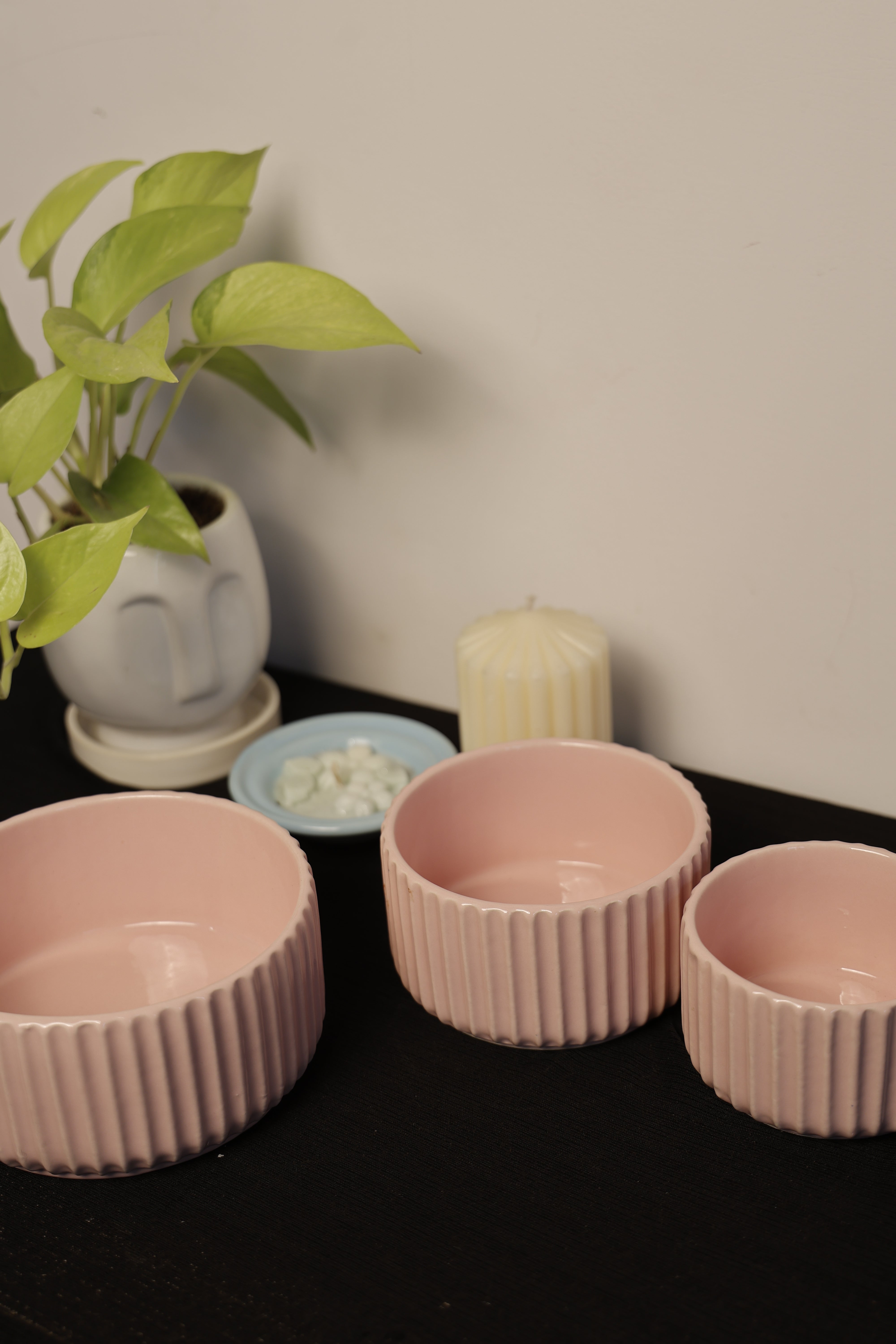 Ribbed Ceramic Bowl Set
