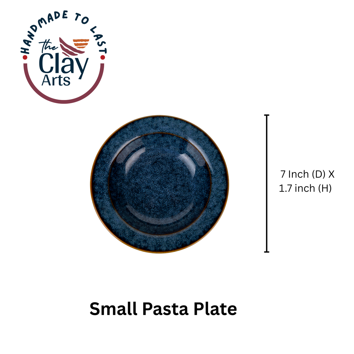 Reactive Blue Pasta Plates