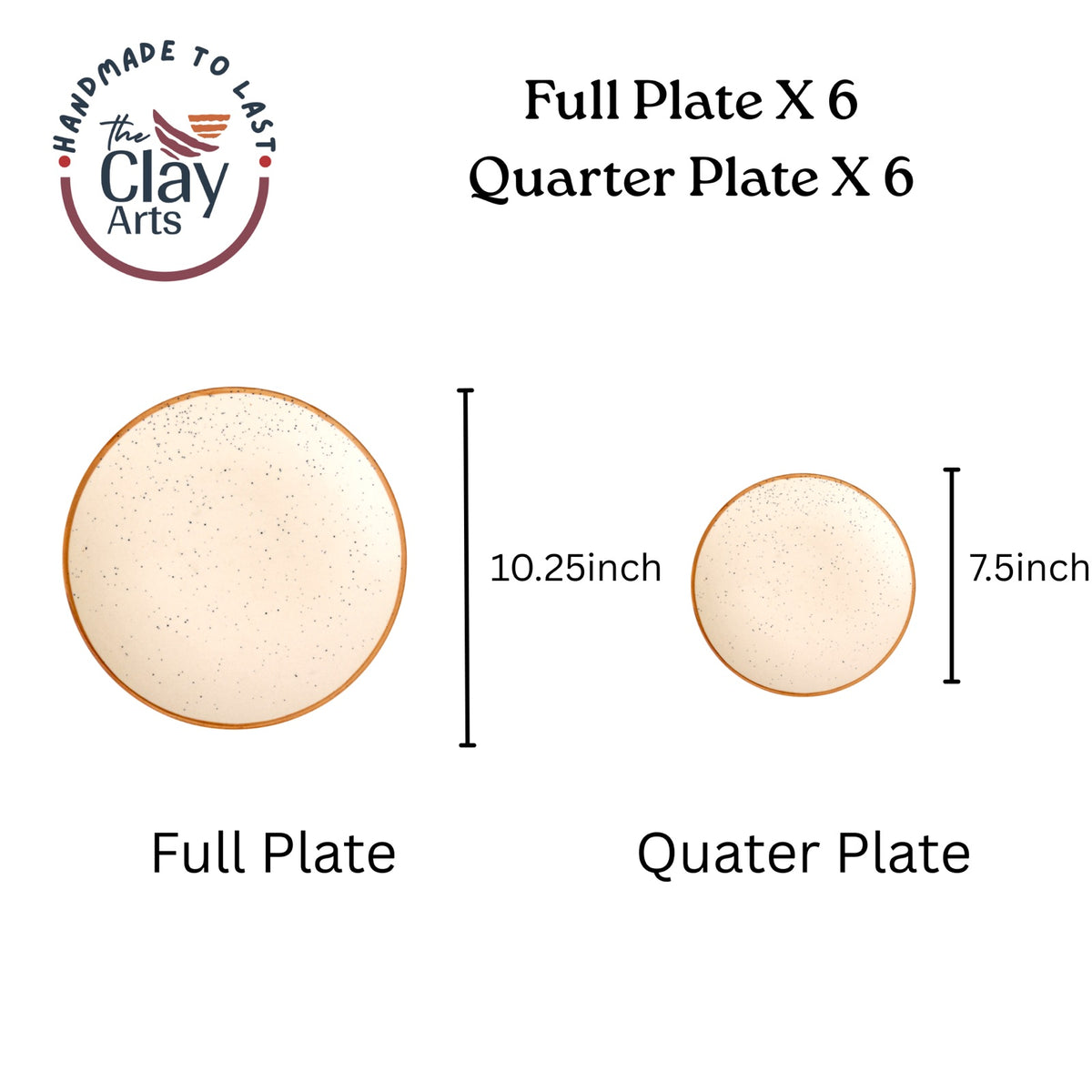 White Speckled Ceramic Dinner Set