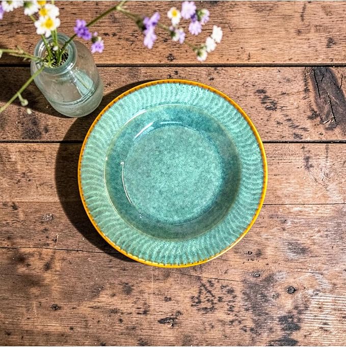 Ocean Green Pasta Plate – Premium Ceramic Serveware