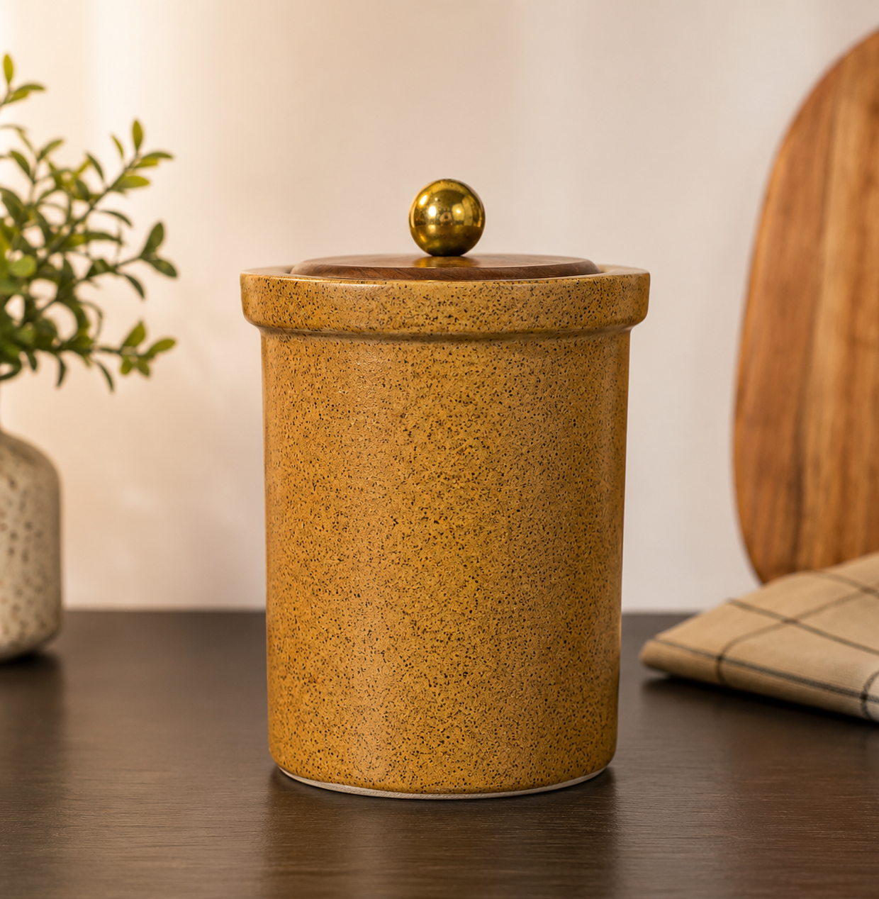 Handcrafted Ceramic Storage Jar Collection - 5 Jars